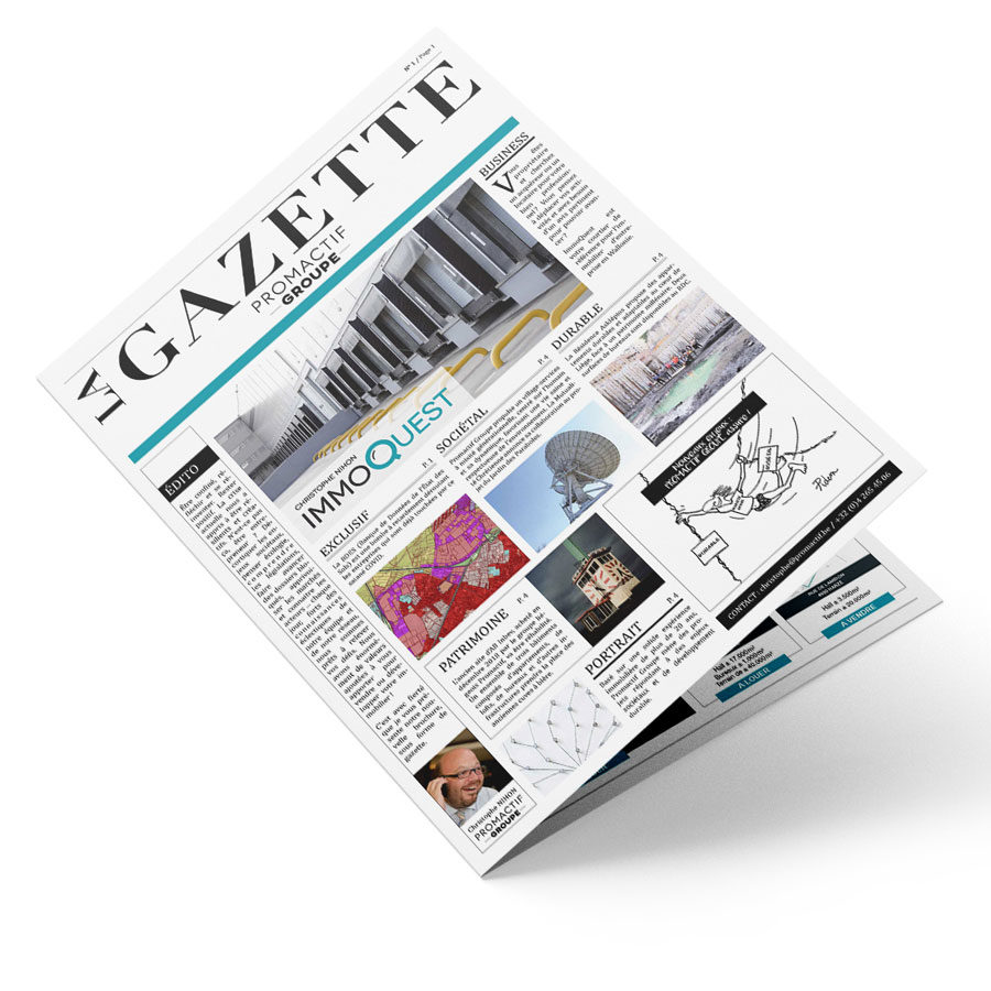 Graphic Plugin, agence de communication à Liège : Projet : La Gazette : Promactif Groupe