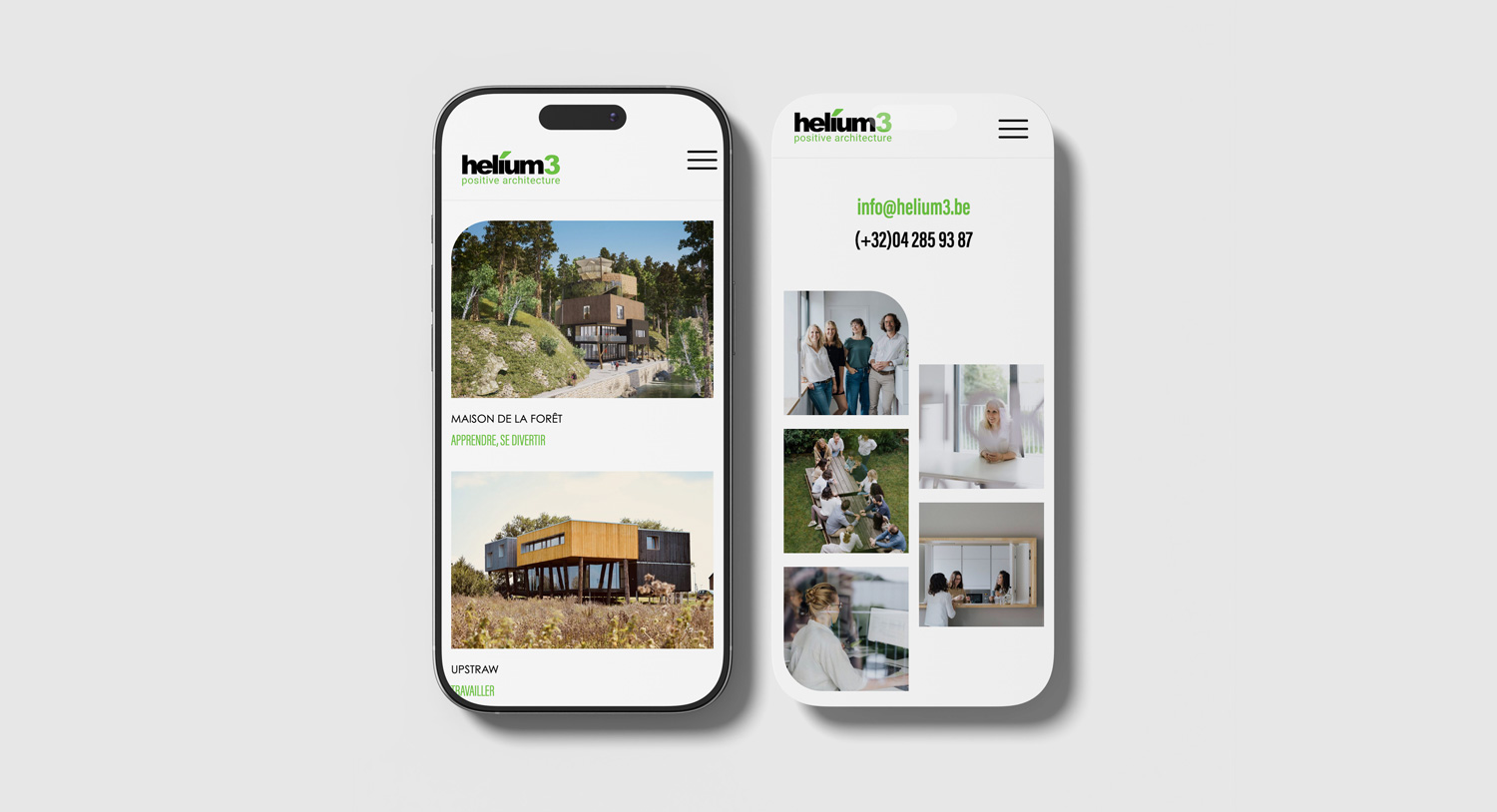 Graphic Plugin, agence de communication à Liège : Projet : Site web pour helium3