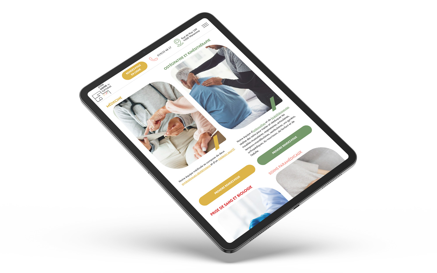 Graphic Plugin, agence de communication à Liège : Projet : Site web pour Pôle Santé du Tumulus
