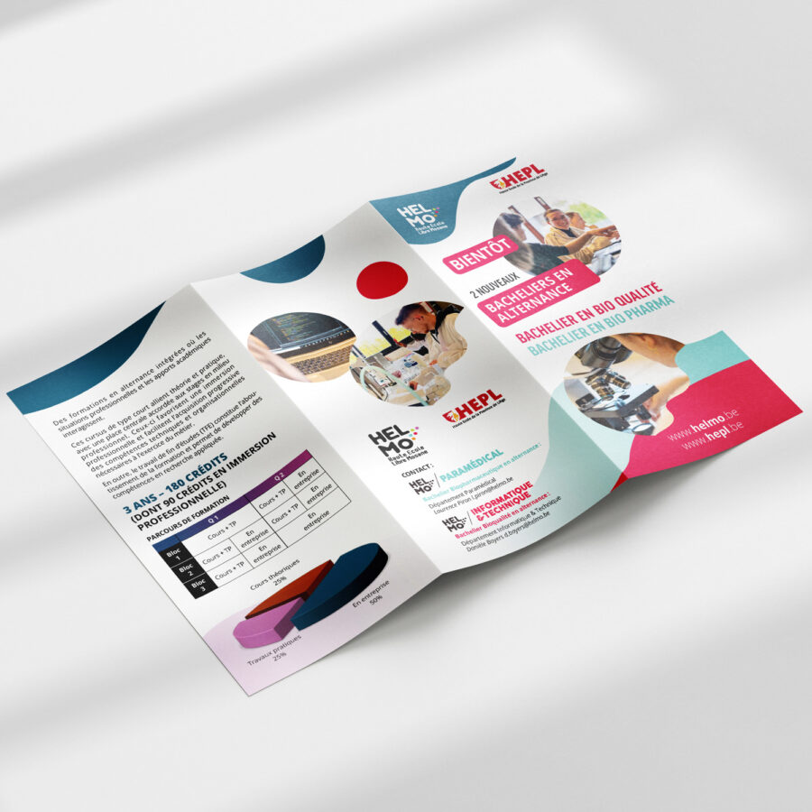 Graphic Plugin, agence de communication à Liège : Projet : Triptyque : HELMo