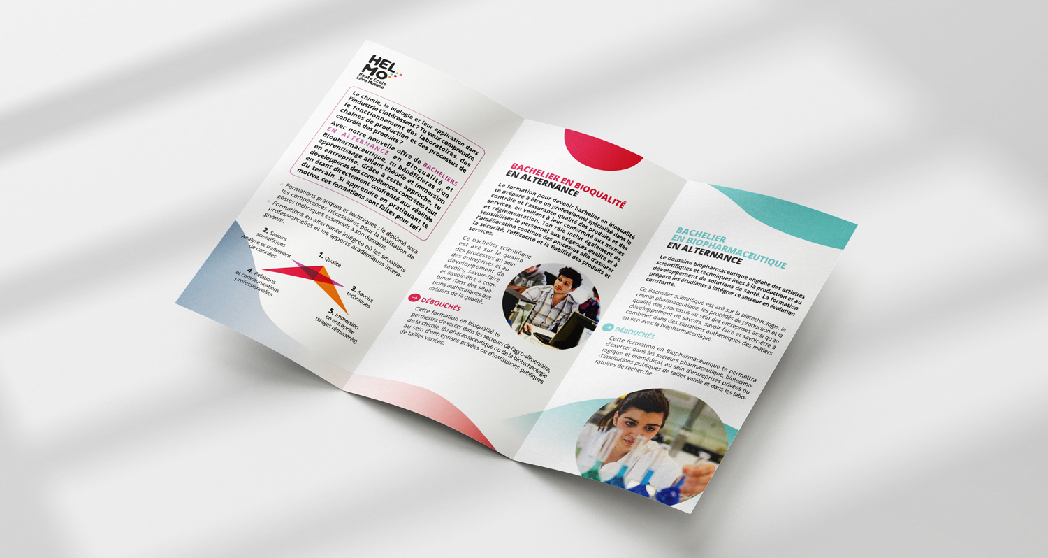 Graphic Plugin, agence de communication à Liège : Projet : Triptyque pour HELMo