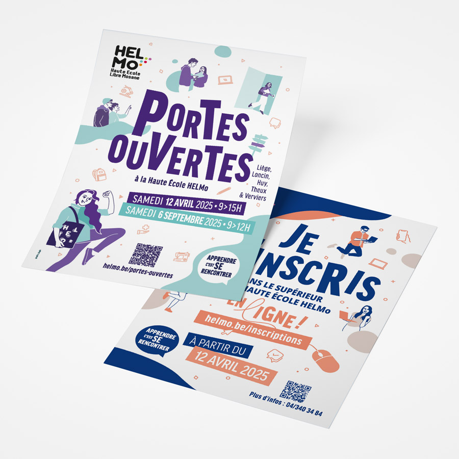 Graphic Plugin, agence de communication à Liège : Projet : Flyers : HELMo
