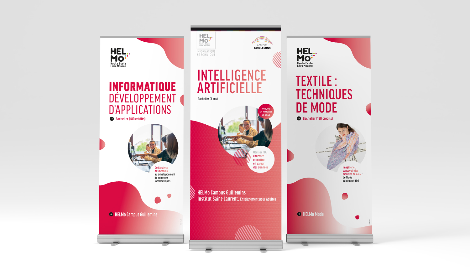 Graphic Plugin, agence de communication à Liège : Projet : Roll-Ups pour HELMo