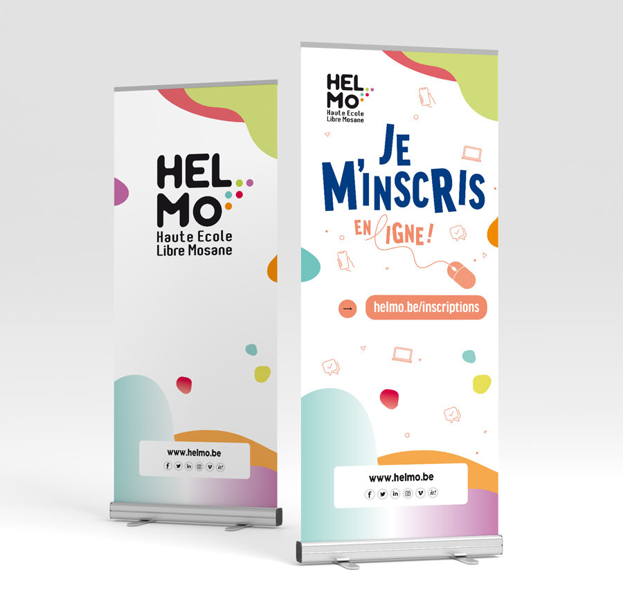 Graphic Plugin, agence de communication à Liège : Projet : Roll-Ups : HELMo