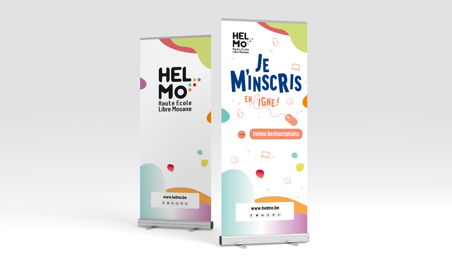 Graphic Plugin, agence de communication à Liège : Projet : Roll-Ups pour HELMo