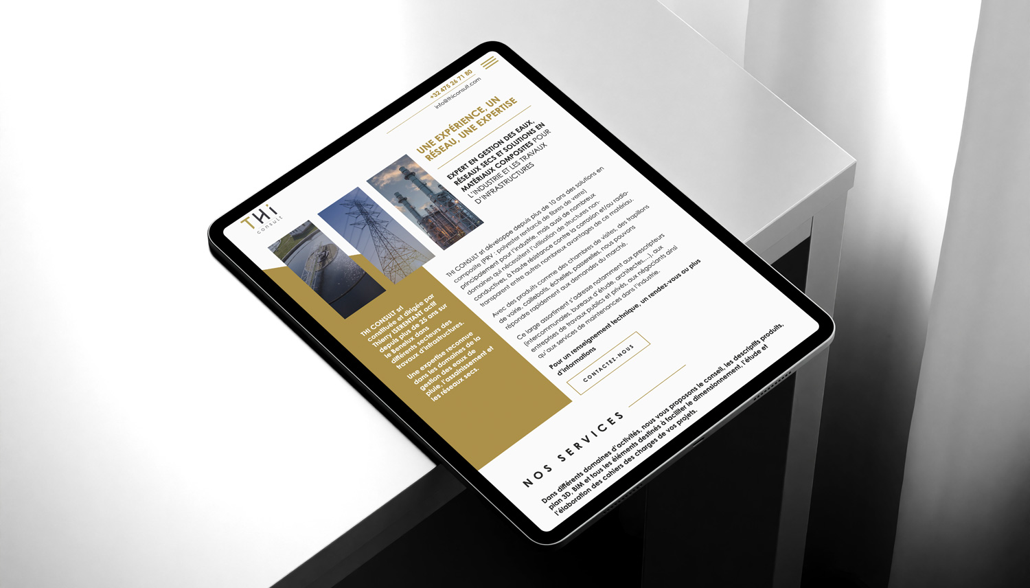 Graphic Plugin, agence de communication à Liège : Projet : Site web pour THI Consult